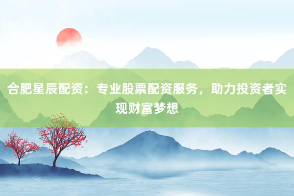 合肥星辰配资:专业股票配资服务,助力投资者实现财富梦想