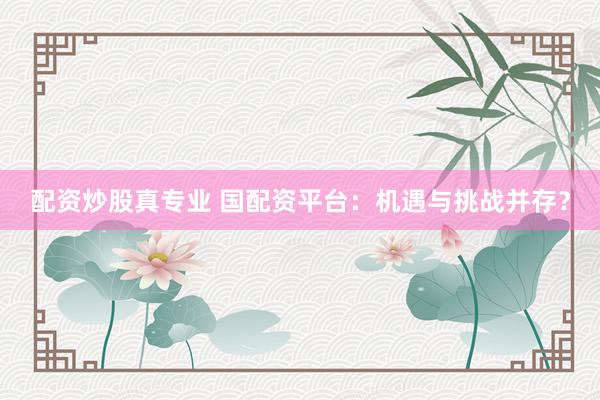 配资炒股真专业 国配资平台：机遇与挑战并存？