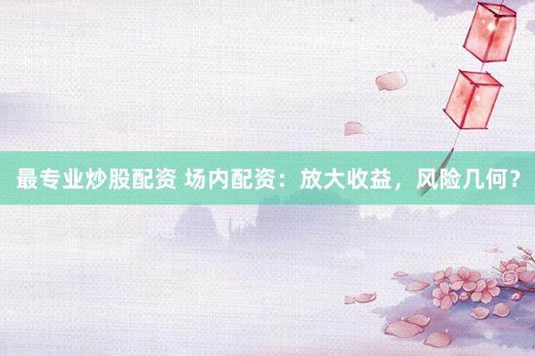 最专业炒股配资 场内配资:放大收益,风险几何?